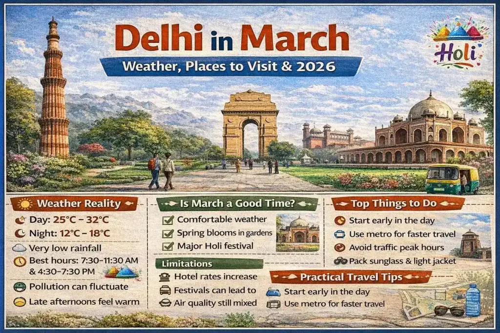Best Places to visit in March in Delhi